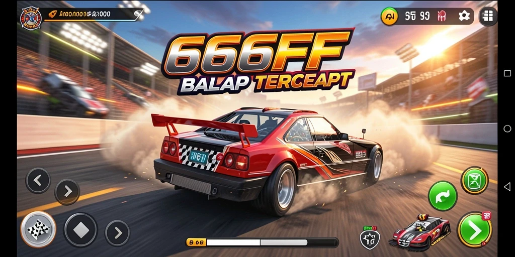 Tampilan mendebarkan dari balapan di 666FF.
