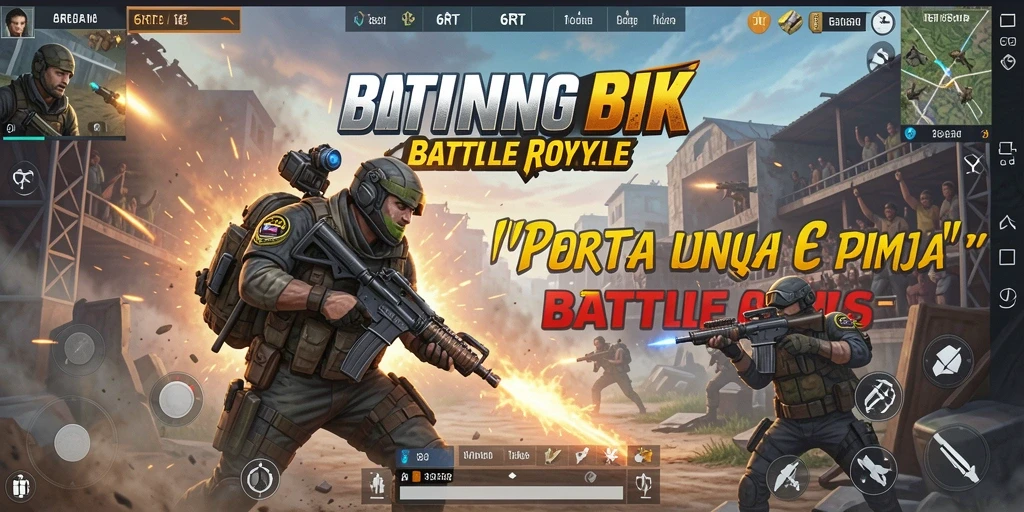Gameplay menegangkan dalam pertarungan Battle Royale.