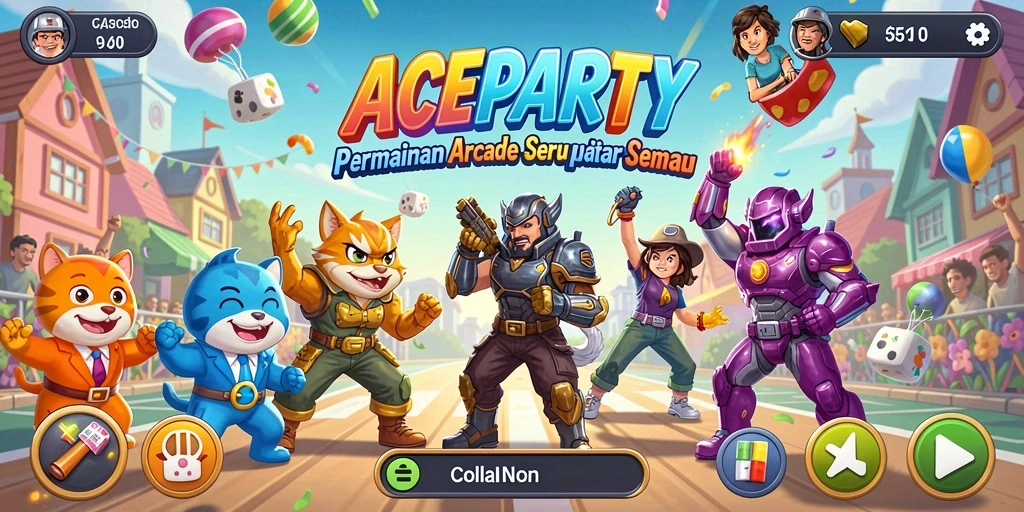 Screenshot dari gameplay seru ACEPARTY menampilkan tantangan interaktif yang menarik.