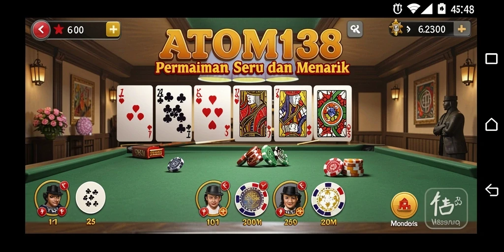 Tampilan gameplay domino yang menarik dan interaktif.