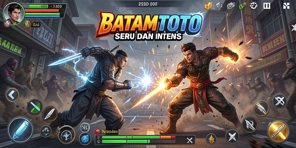 Gambaran pertarungan seru di BATAMTOTO dengan karakter yang beragam.