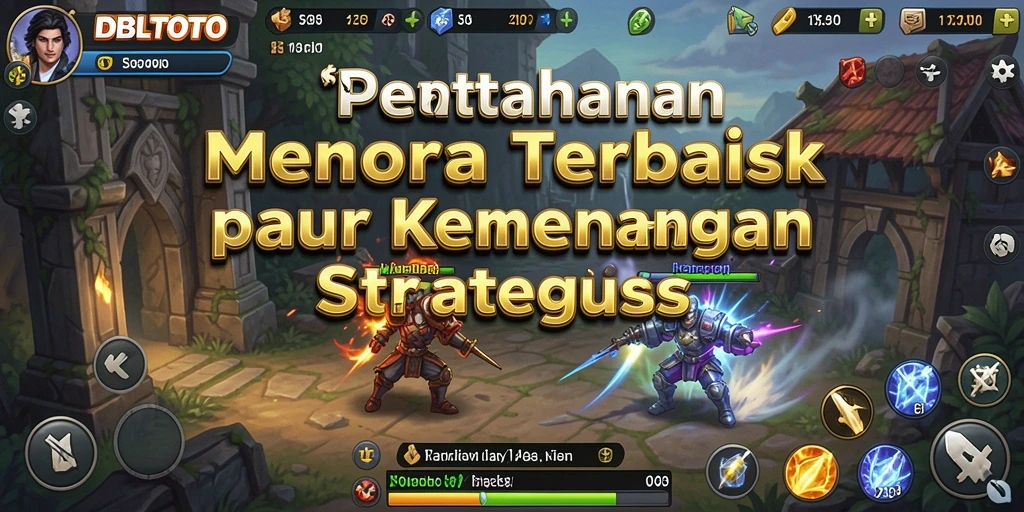 Screenshot gameplay DBLTOTO menampilkan aksi pertahanan menara yang seru.