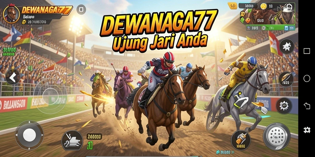 Gameplay DEWANAGA77 dengan balapan yang seru dan mendebarkan.