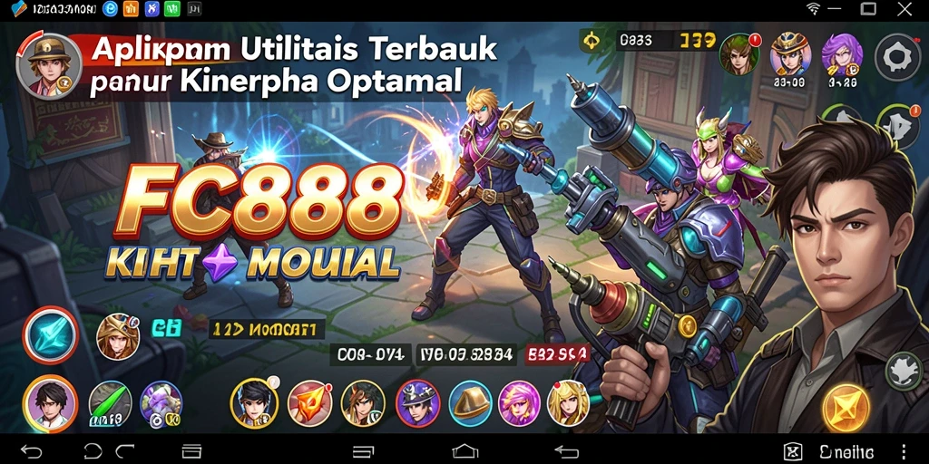 Screenshot utama FC888 menunjukkan antarmuka aplikasi Utility yang ramah pengguna.