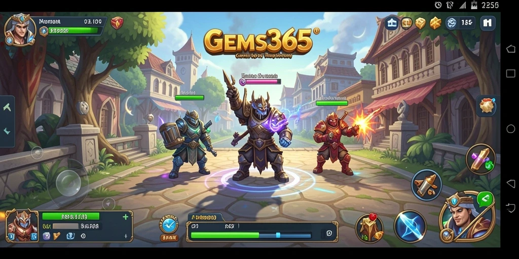 Screenshot utama GEMS365 menampilkan aksi gameplay strategi yang mendebarkan.