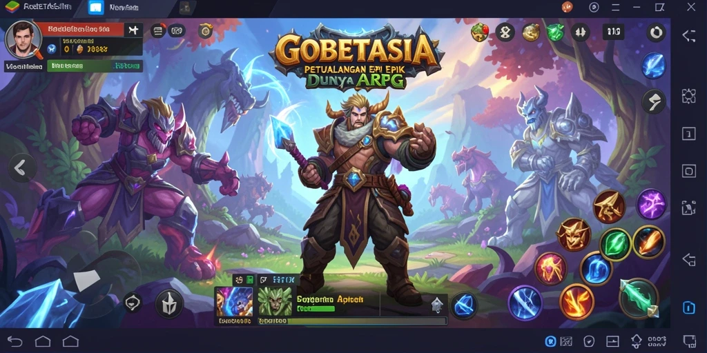 Tampilan seru dari pertempuran epic di GOBETASIA.