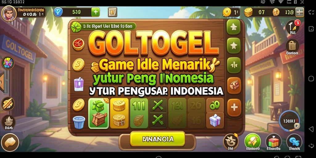 Tampilan gameplay GOLTOGEL dengan suasana Idle yang menenangkan.