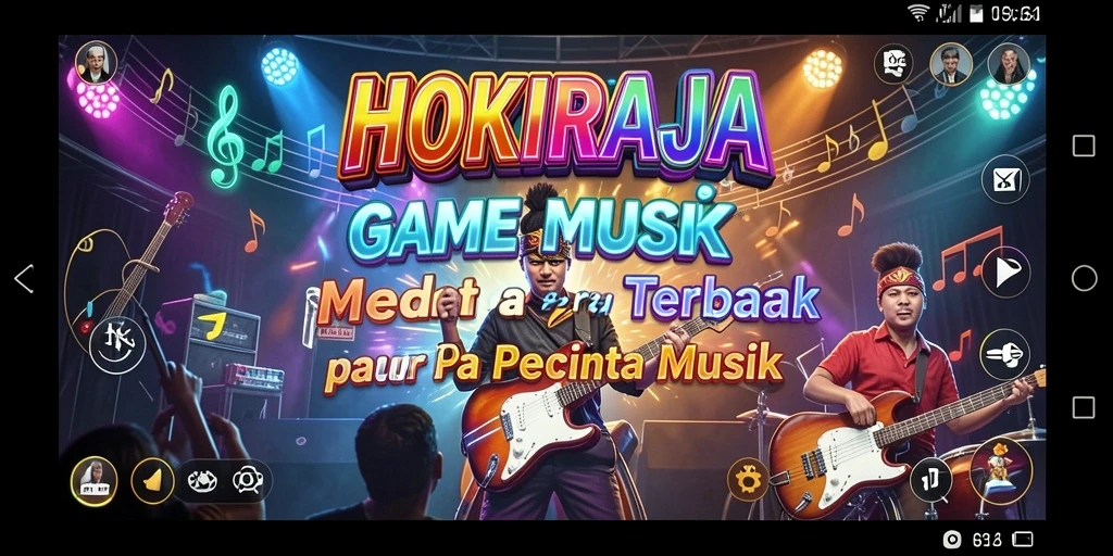 Tampilan gameplay HOKIRAJA menampilkan aksi musik yang seru dan interaktif.