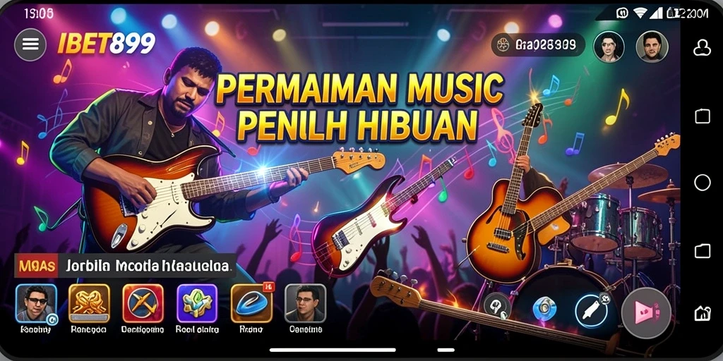 Tampilan screenshot utama IBET899 dengan gameplay musik yang seru.