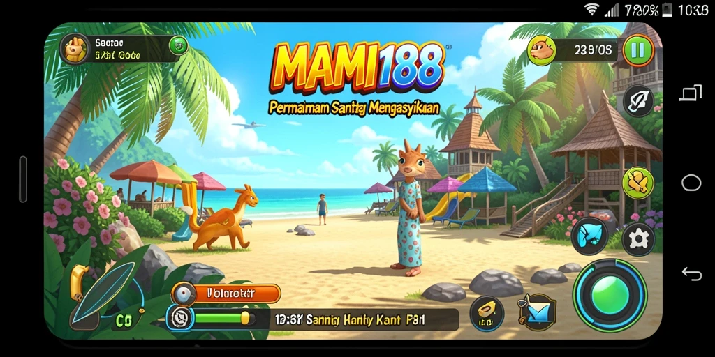 Tampilan gameplay MAMI188 yang ceria dan menarik.
