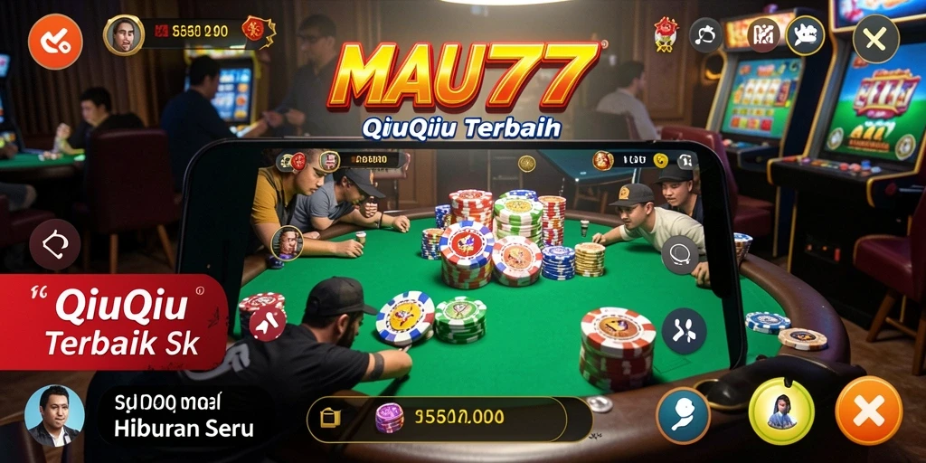 Tampilan gameplay seru dalam MAU777 dengan kartu QiuQiu.