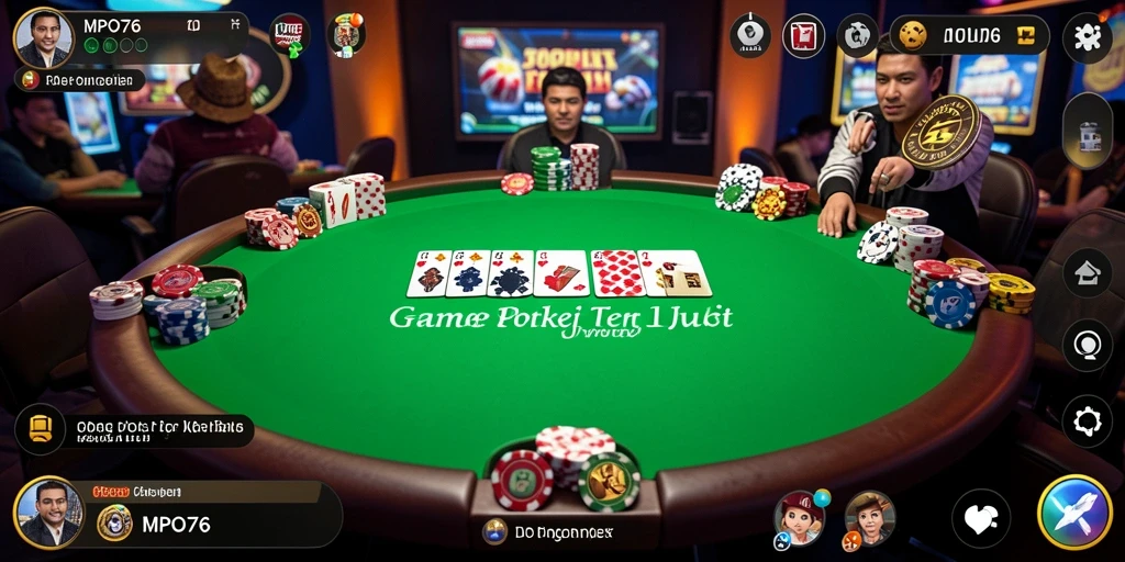 Tampilan gameplay MPO76 yang seru dan interaktif dalam permainan Poker.