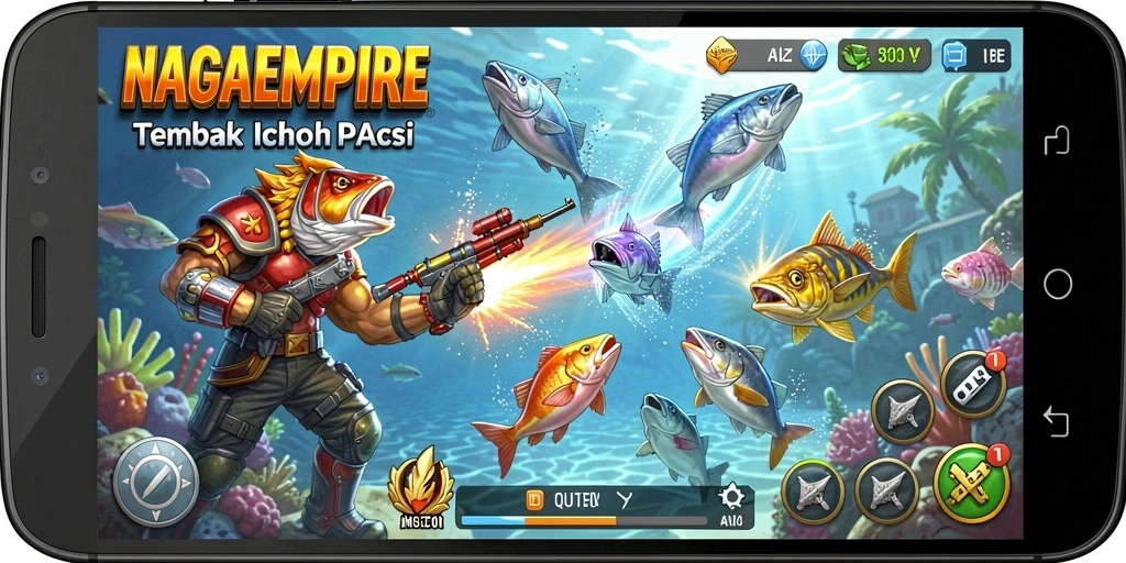 Screenshot gameplay menembak ikan di NAGAEMPIRE.