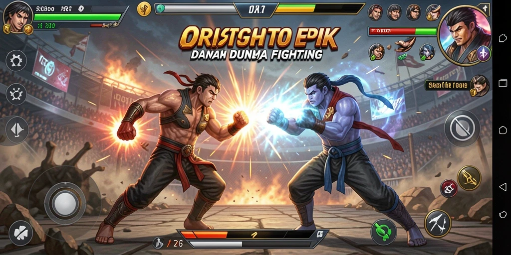 Tampilan gameplay ORISTOTO yang penuh aksi dan seru.