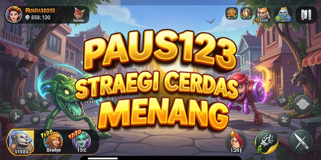 Tangkapan layar menunjukkan momen strategis dalam gameplay PAUS123.
