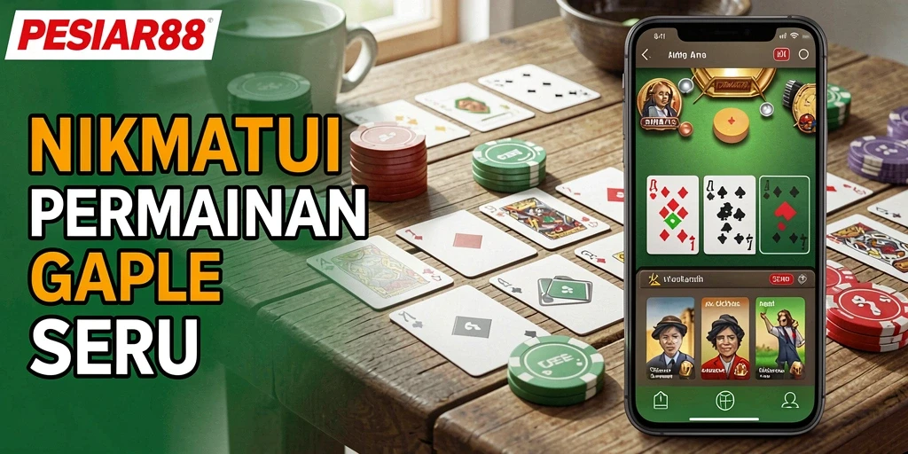 Screenshot gameplay PESIAR88 yang menampilkan momen seru Gaple.