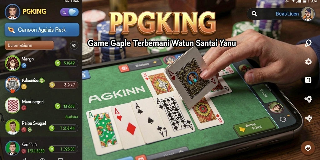 Tampilan seru dari gameplay Gaple di PGKING dengan pemain yang bersenang-senang.