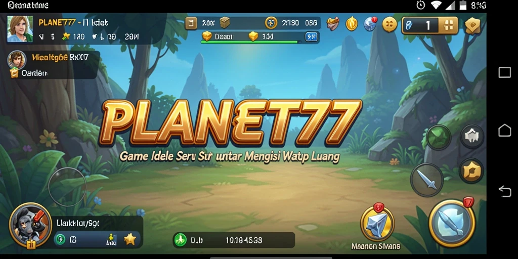 Tampilan gameplay menarik di PLANET77 dengan elemen Idle.