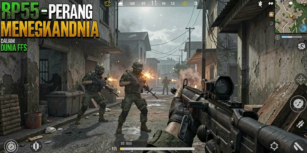 Gameplay RP55 yang menegangkan dalam aksi FPS.