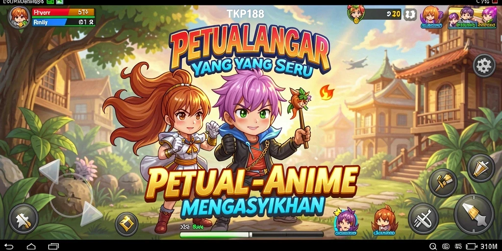 Tangkapan layar utama TKP188 menampilkan aksi seru dalam dunia Anime.