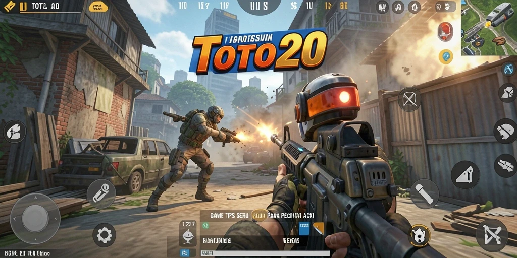 Screenshot gameplay TPS yang menggambarkan aksi seru di TOTO20.