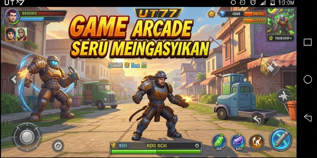 Screenshot UT77 menampilkan gameplay arcade yang menarik dan penuh aksi.
