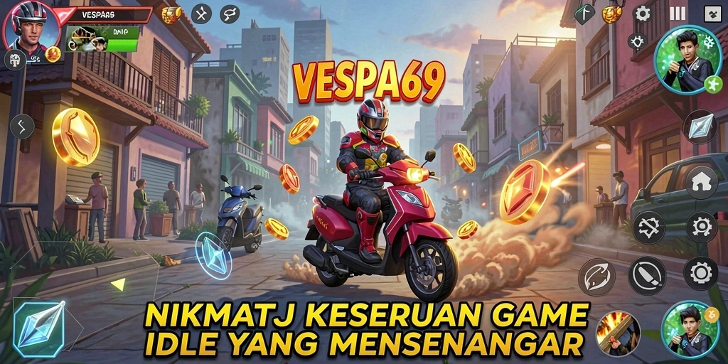 Tampilan gameplay VESPA69 yang menawan dan mengasyikkan.