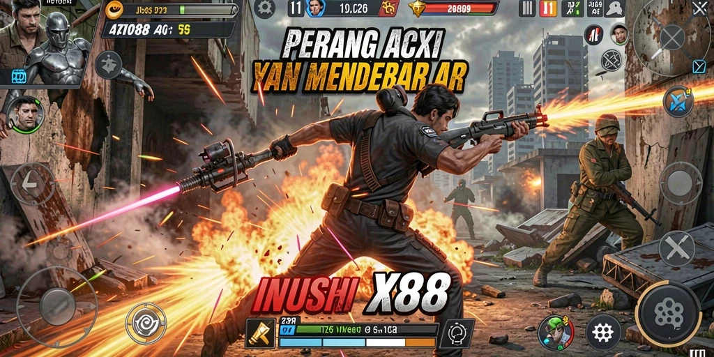 Gameplay seru X88 menampilkan pertempuran intens dan grafis yang memukau.