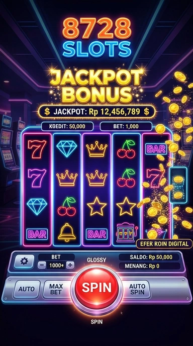Tampilan antarmuka aplikasi 8728slots yang bersih dan intuitif.